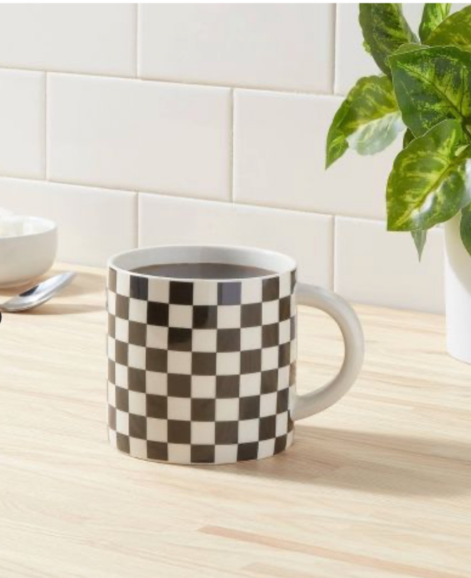 The cutest $5 checker mug! This will sell out! 

#LTKunder50 #LTKsalealert #LTKhome