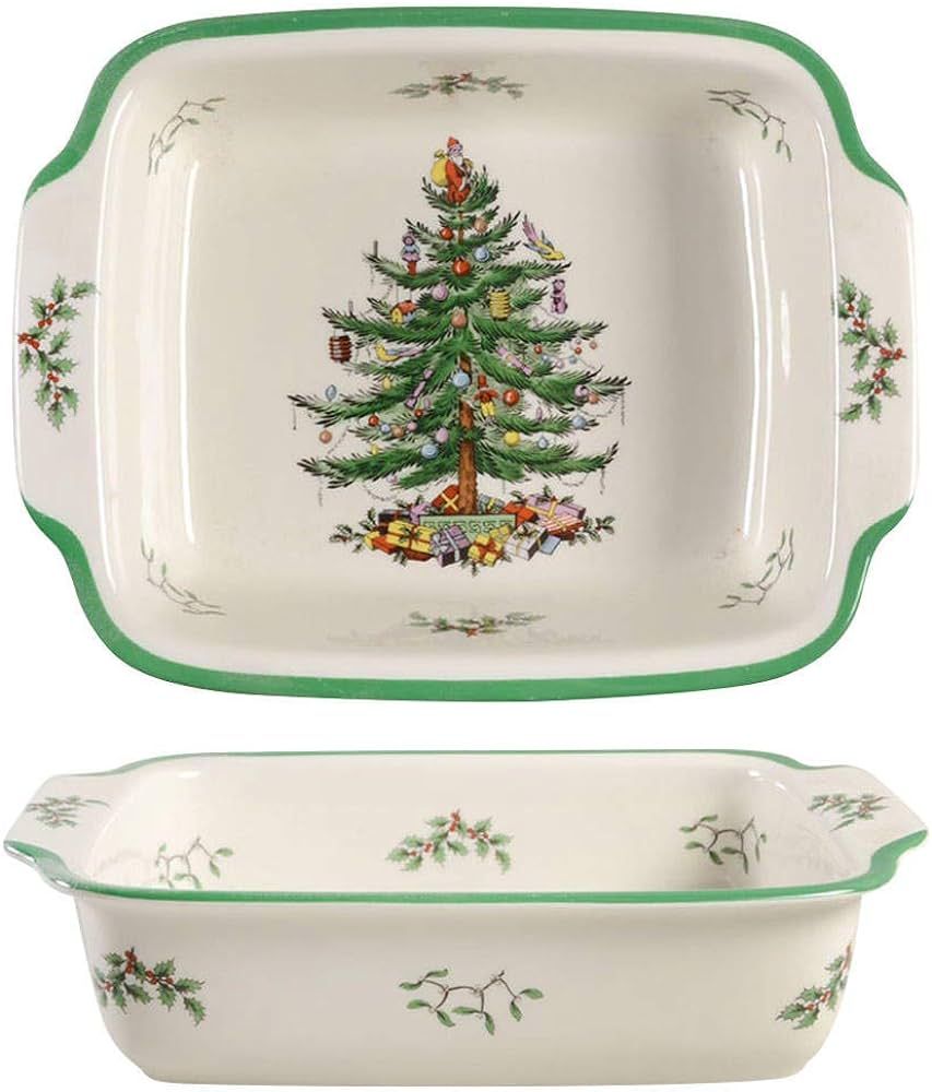 Amazon.com: Spode Christmas Tree Rectangular Handled Dish: Casseroles: Home & Kitchen | Amazon (US)