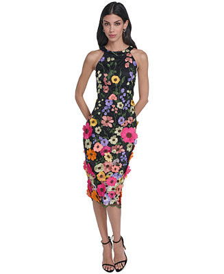 Eliza J Women's 3D Floral Sheath Dress - Macy's | Macy's