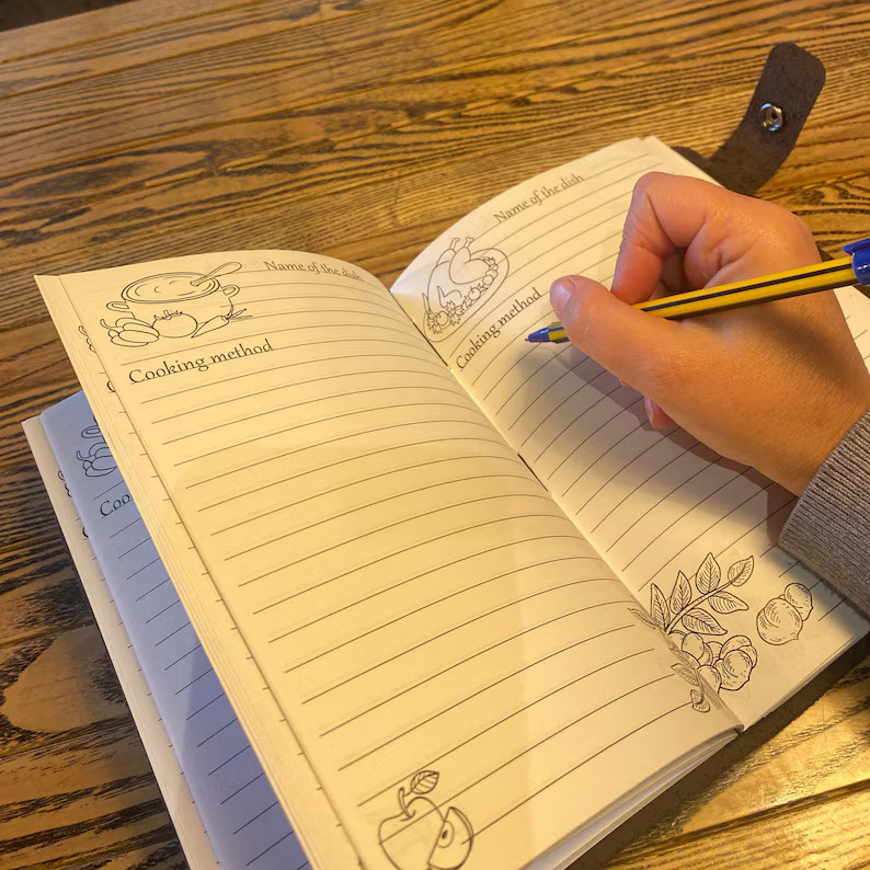 Personalized Leather Recipe Book – Custom Cookbook Journal | Unique Gift for Mom, Daughter, Son... | Etsy (US)