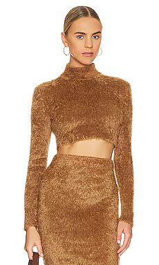 Ronny Kobo Lakyle Knit Top in Camel from Revolve.com | Revolve Clothing (Global)