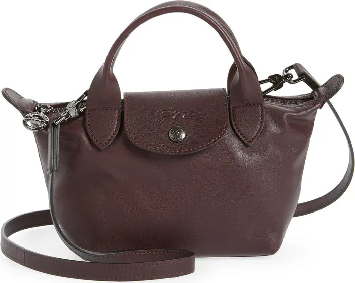 Longchamp Mini Le Pliage Cuir Leather Top Handle Bag | Nordstrom | Nordstrom
