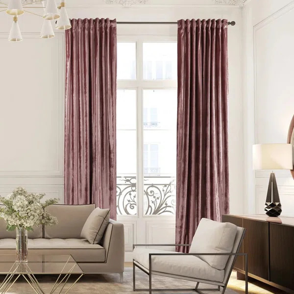 Shiny Velvet Extra wide x Extra Long Custom Made Decorative Single Panel | Wayfair North America