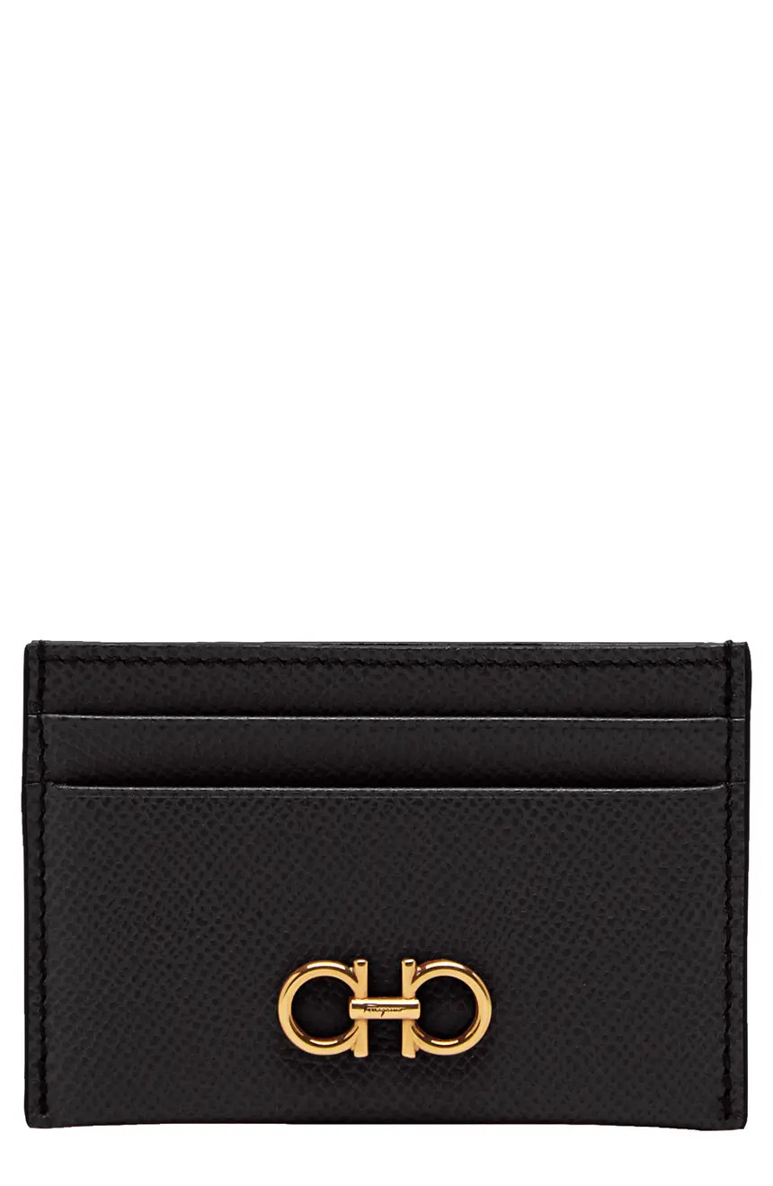FERRAGAMO Gancini Leather Card Case | Nordstrom | Nordstrom