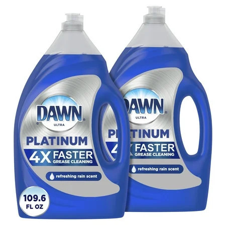 Dawn Platinum Dishwashing Liquid Dish Soap Refreshing Rain Scent 54.9 fl oz Pack of 2 | Walmart (US)