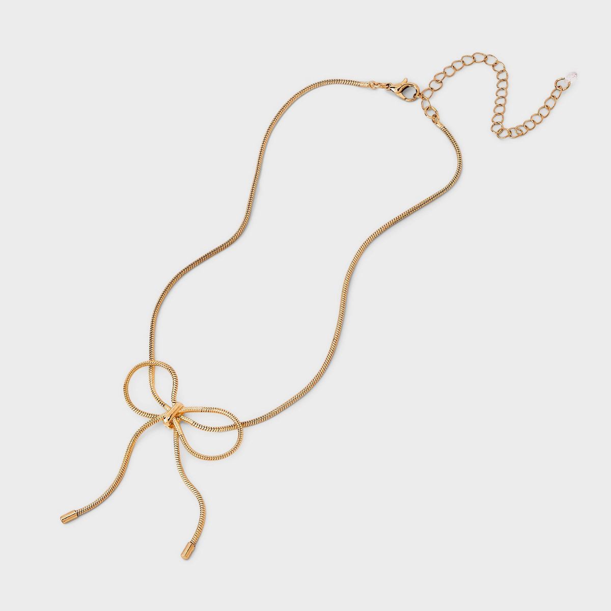 Snake Chain Bow Choker Necklace - Wild Fable™ Gold | Target