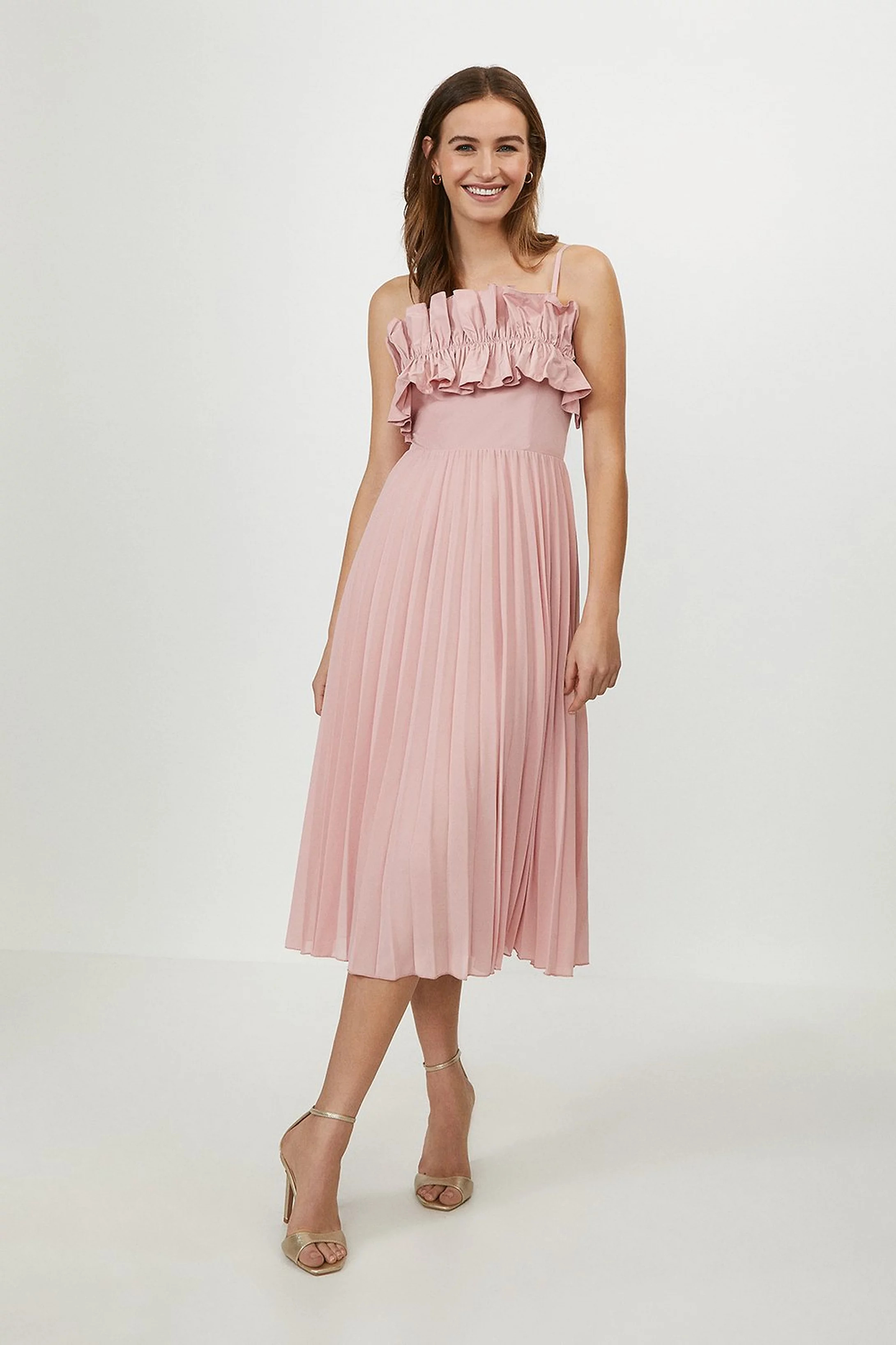 Ruffle Bodice Pleated Dress | Coast (UK)