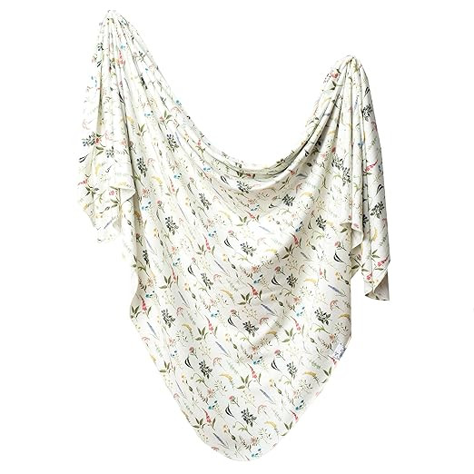 Large Premium Knit Baby Swaddle Receiving Blanket"Aspen" by Copper Pearl | Amazon (US)