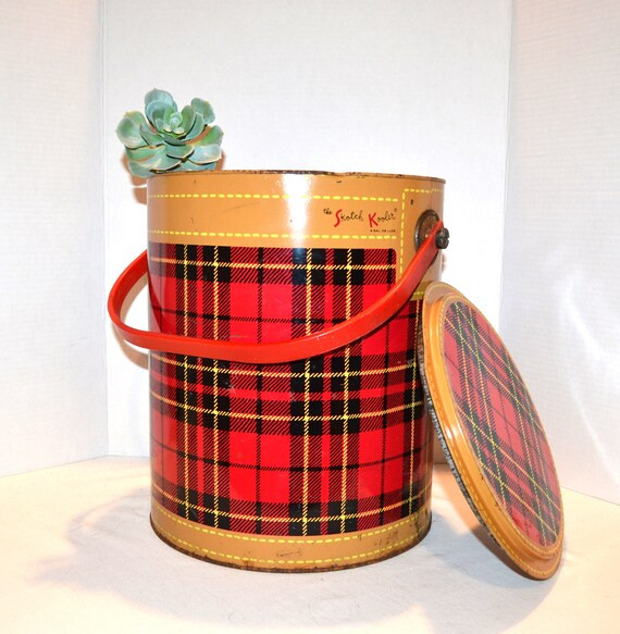 Skotch Kooler 1950's Plaid Metal With Lid and Handle | Etsy | Etsy (US)