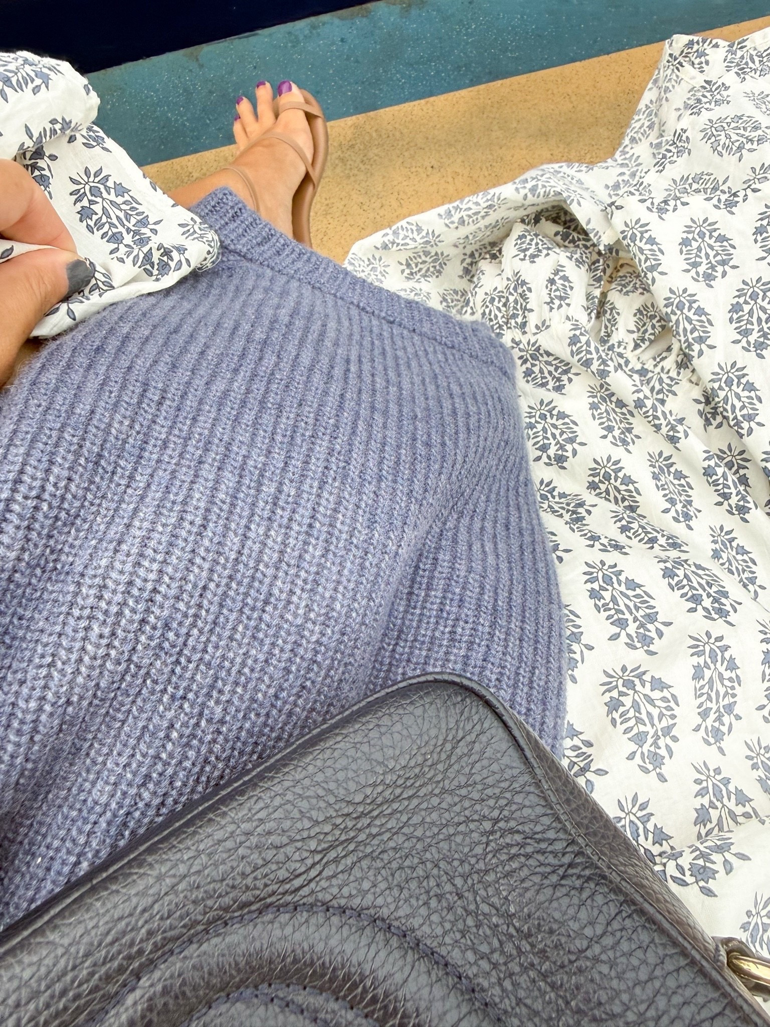 Blue and white, always. The floral print with a soft blue knit and simple neutral sandals is such a pretty combination for these in between summer days.

blue and white outfit, floral dress, blue sweater, transitional style, late summer outfit, classic style, neutral sandals, everyday outfit, girlonthehudson

#LTKootd #LTKSeasonal #LTKTravel