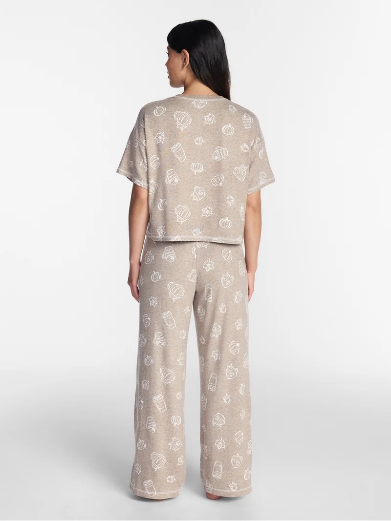 Way to Celebrate Women's Hacci Knit Short Sleeve Sleep Top, Sizes XS to 3X | Walmart (US)