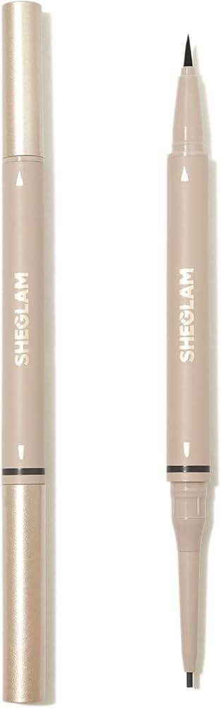 SHEGLAM Dual-Sided Eyebrow Pencils Cream Waterproof Long Lasting Eye brow Pen Makeup - Chocolate | Amazon (US)