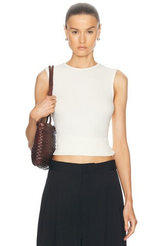 AGOLDE Binx Tank in Ivory | FWRD 