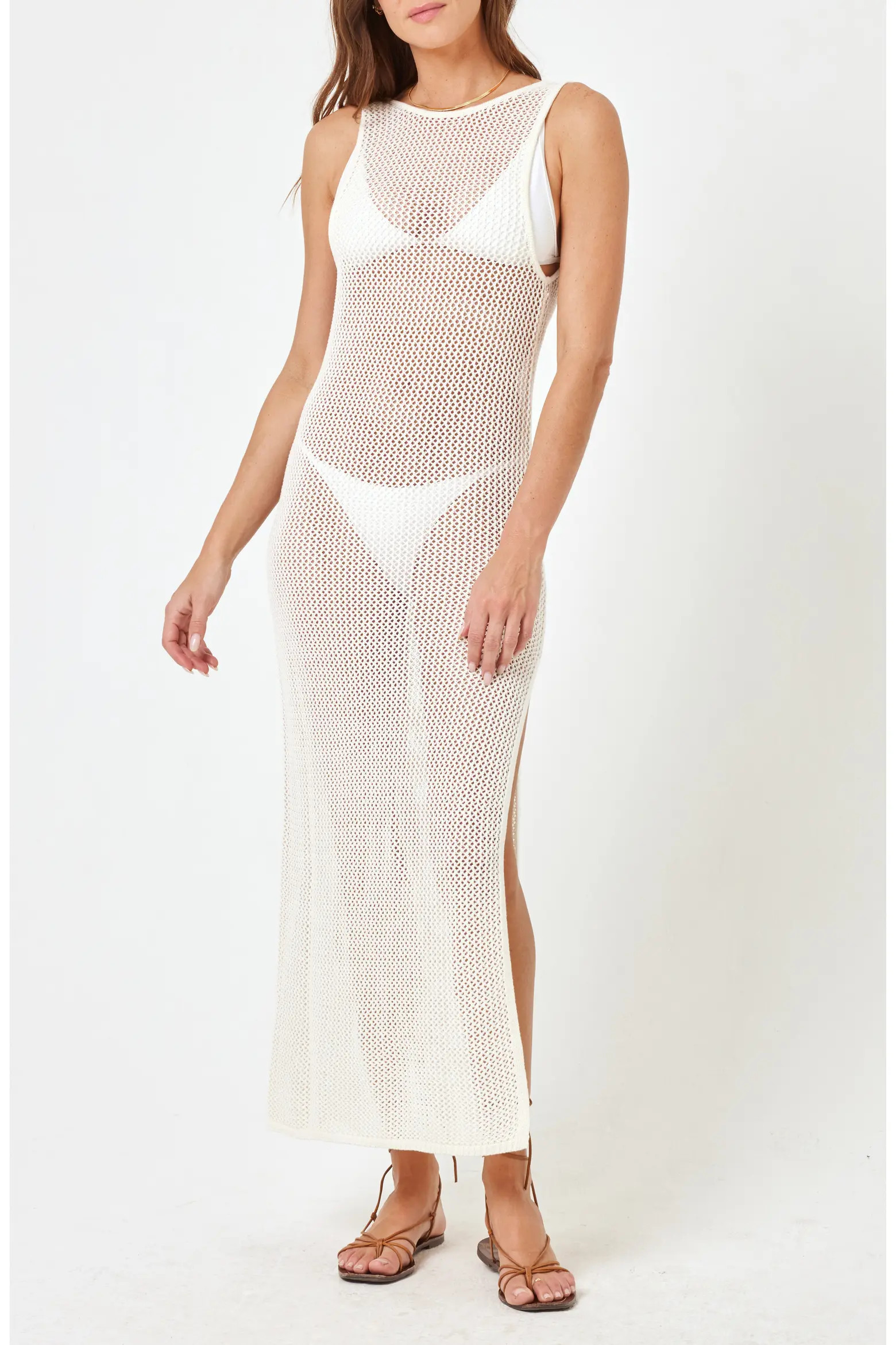 Villa Nova Open Stitch Cotton Cover-Up Tank Dress (Women) | Nordstromrack | Nordstrom Rack