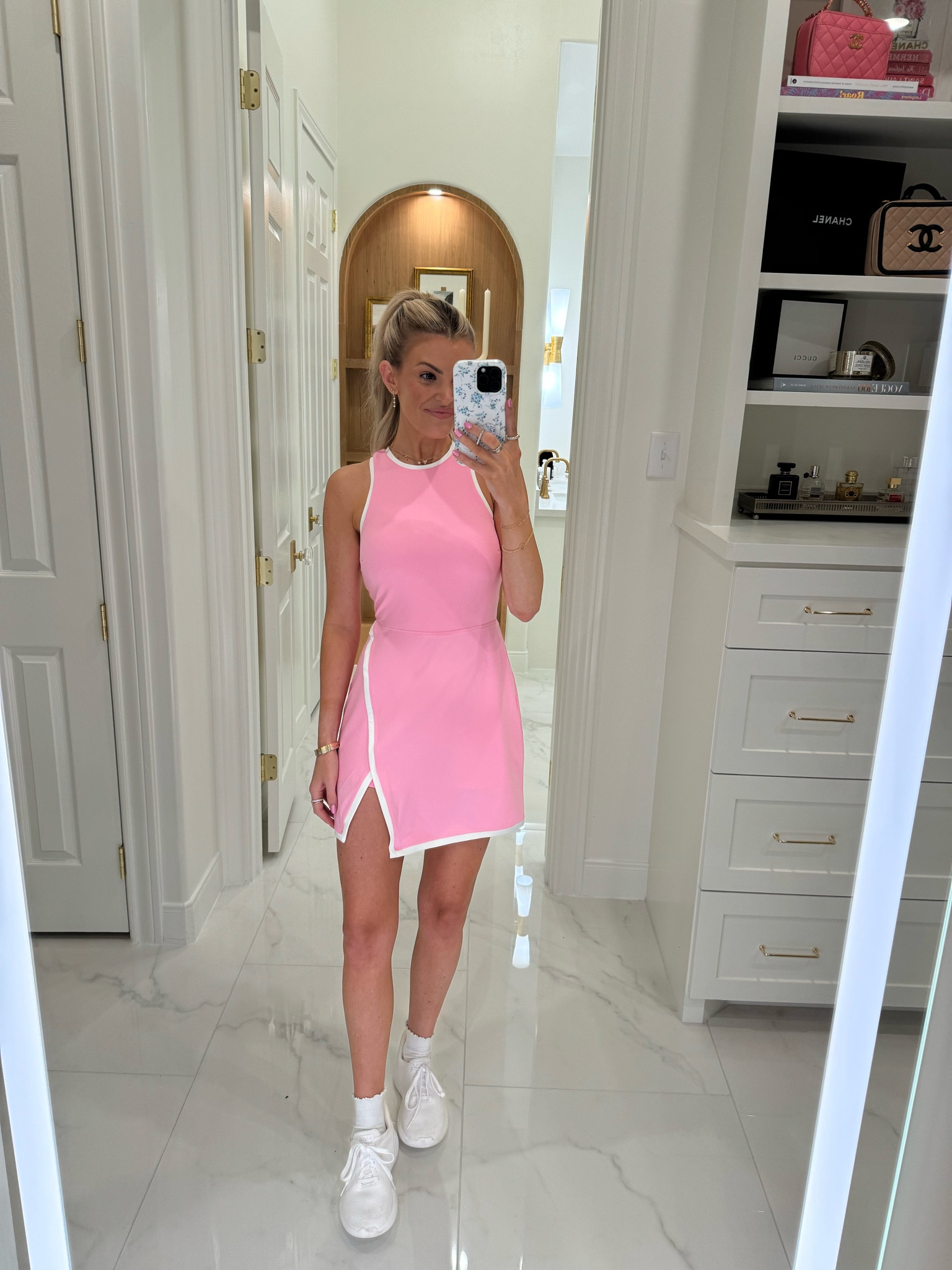 I’ve been loving the white trim detail trend that I’ve been seeing lately. This workout dress is SO cute with the slit! Wearing XS 

Target fashion, target style, spring outfits, summer outfits, linen shorts, affordable style, activewear, workout dress 

#LTKFindsUnder50 #LTKStyleTip #LTKActive