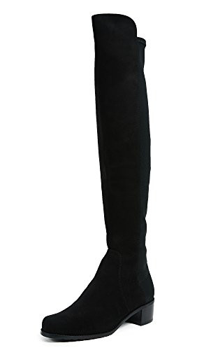 Stuart Weitzman Women's Reserve Stretch Suede Boots, Black, 7.5 Medium US | Amazon (US)