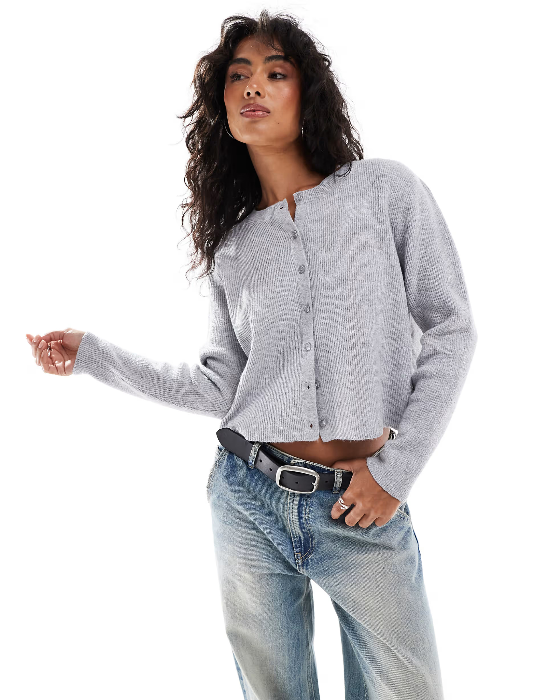 Stradivarius cardigan in grey | ASOS (Global)