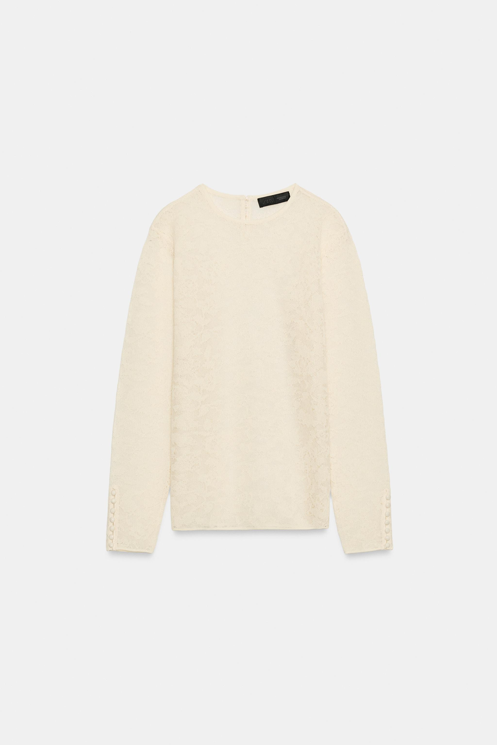 FLORAL JACQUARD KNIT TOP | Zara UK
