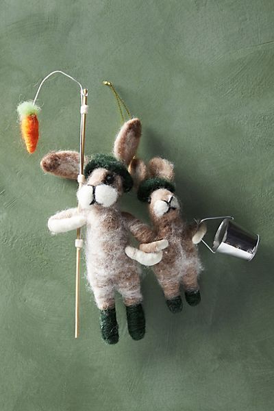 Artemis Fibre Art Fishing For Carrots Ornament | Anthropologie (US)