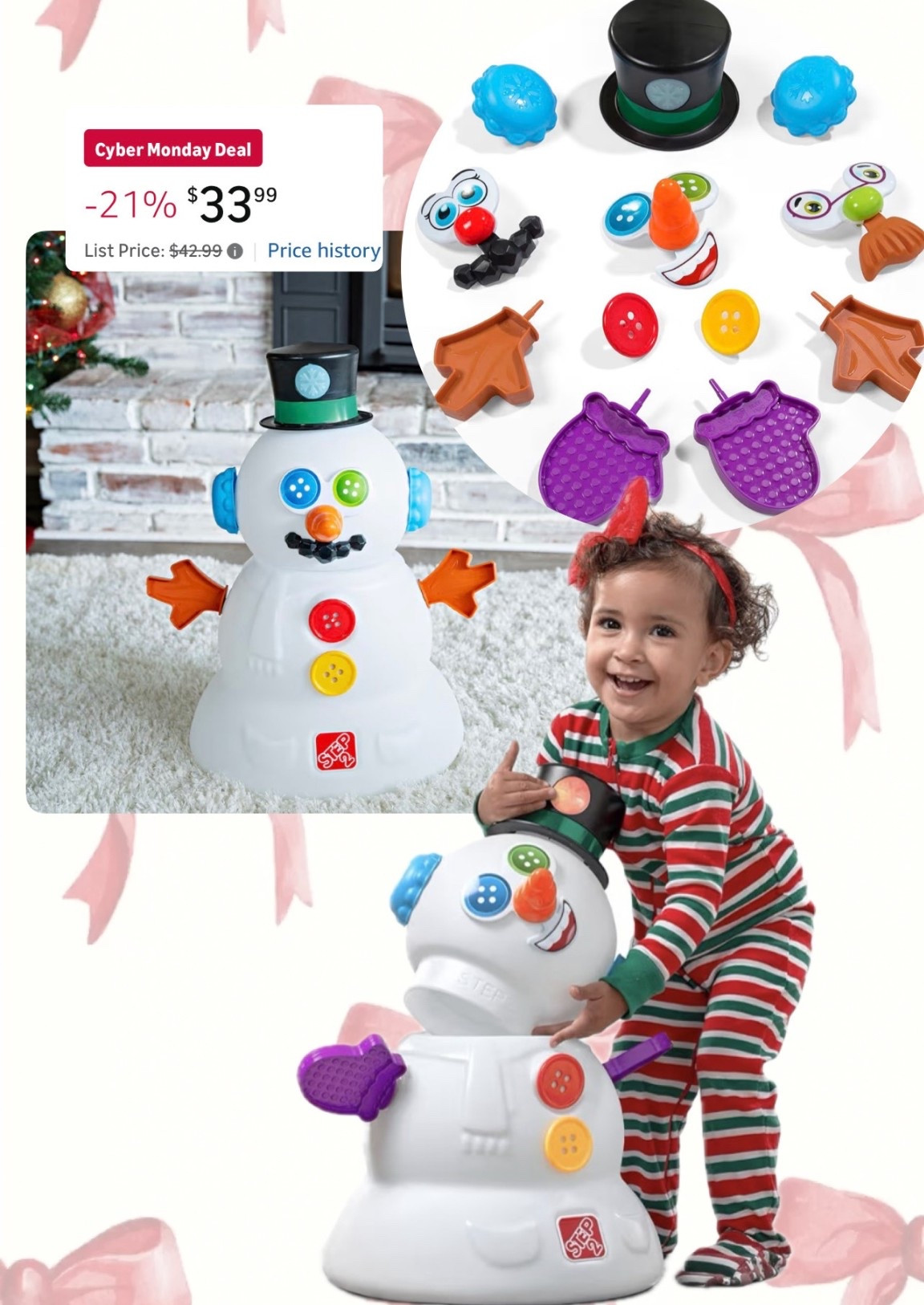 Build your own snowman, without the cold snow! What a fun gift! ☃️