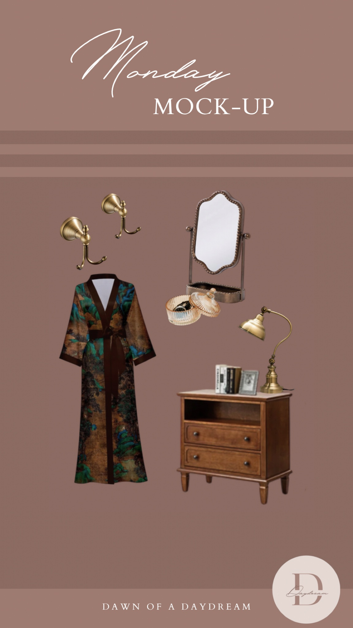 A bedroom design for a woman with classic style and a vintage flair. I love how traditional the wooden dresser looks paired with the antique style brass lamp 😍

#LTKHome