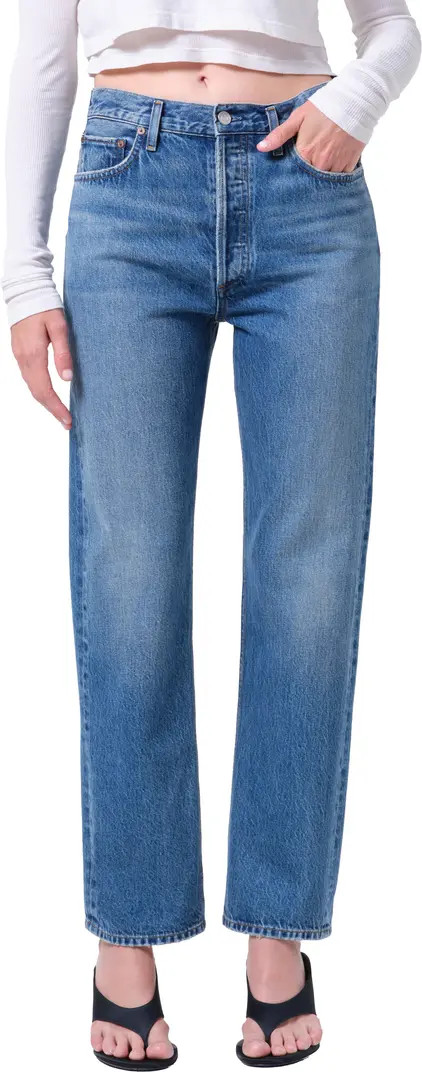 '90s Pinch High Waist Straight Leg Jeans | Nordstrom