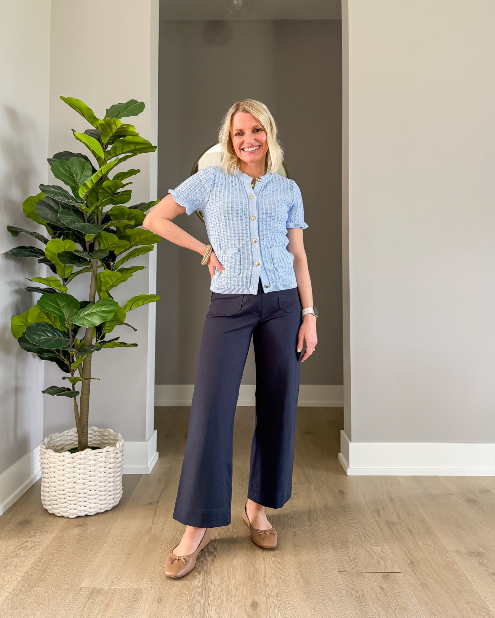 Teacher outfit for spring! 
Top-xsmall 
Pants- 0/26”


#LTKootd #LTKWorkwear #LTKPetite