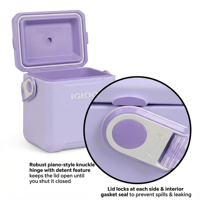 Igloo 11 QT Tag-A-Long Hard Sided Cooler, Lilac Purple | Walmart (US)