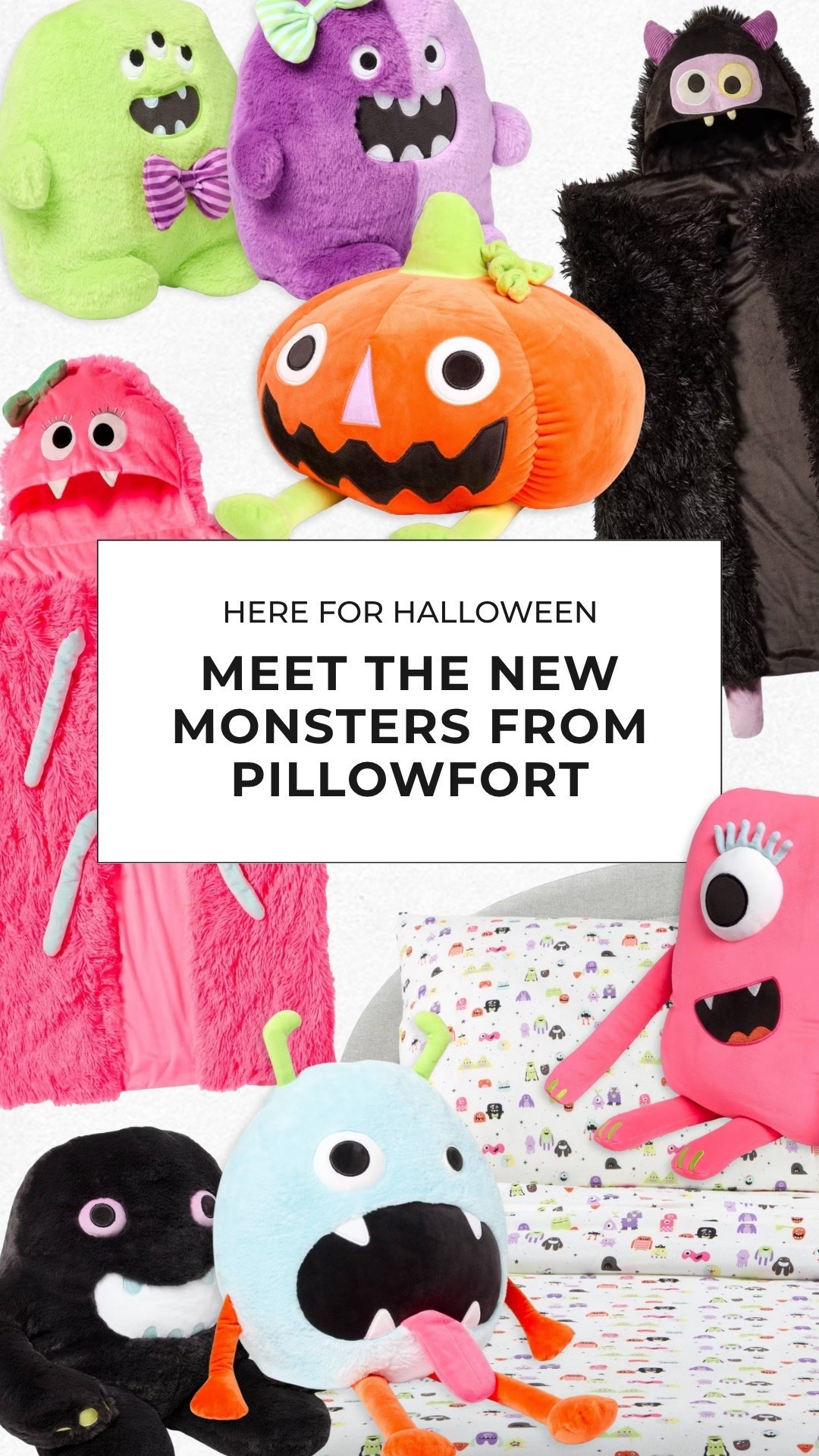 Meet the monsters from the NEW Pillowfort Collection! 👿 These plush pillows, blankets, and bedding are bringing the cute factor to the spooky season!

#LTKKids #LTKSeasonal #LTKHome