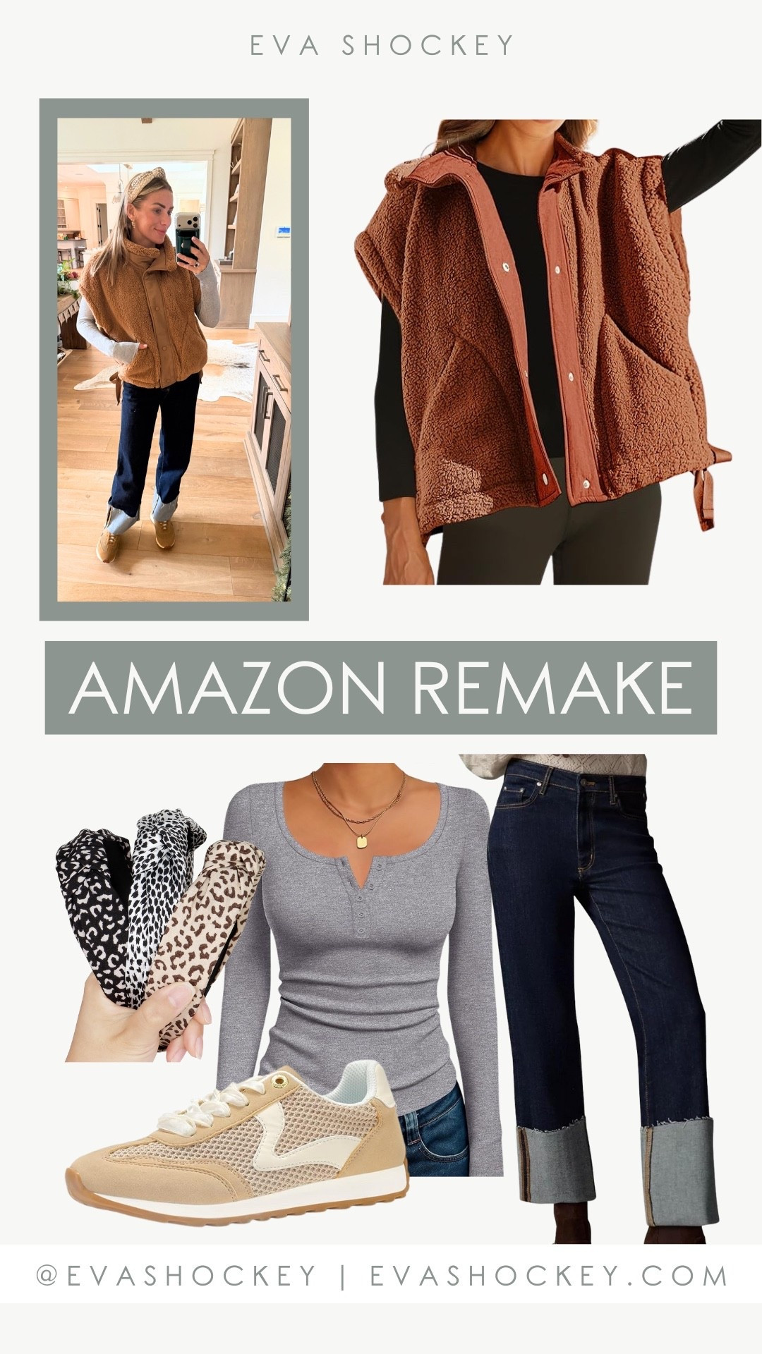 Amazon Remake! Y'all have been just as obsessed with this vest as me & I found a lookalike with great reviews!!

#LTKootd