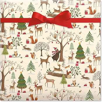 Current Christmas Woods Rolled Wrapping Paper - Premium Jumbo 23-Inch x 32-Foot Gift Wrap Roll, 6... | Amazon (US)