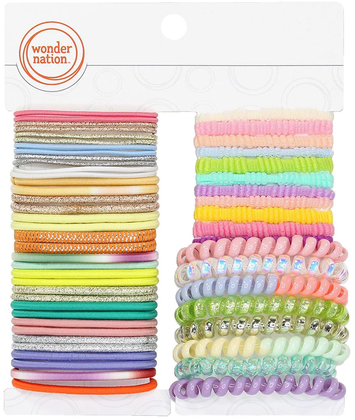 Wonder Nation Assorted Hair Ties, 55-Piece | Walmart (US)