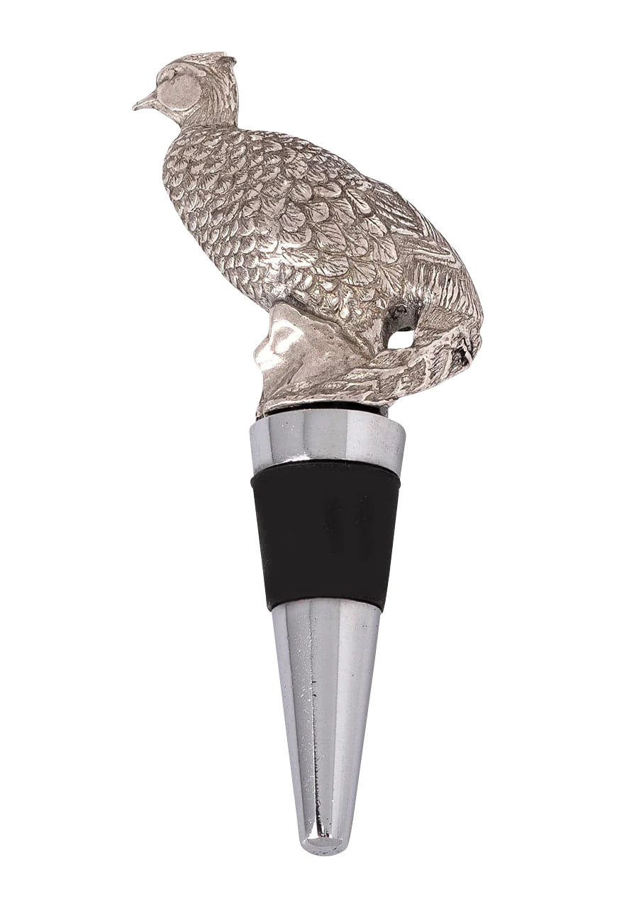 Arthur Court Pewter Pheasant Bottle Stopper | Pinto Ranch | Pinto Ranch