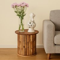 Handcrafted Solid Wood Side Table - Rustic & Modern Design Perfect As A Coffee Table, Bedside Or Decorative | Etsy (US)