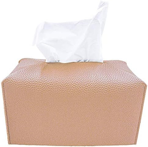 carrotez Tissue Box Cover, [Refined] Modern PU Leather Rectangular Tissue Box Holder - Decorative... | Amazon (US)