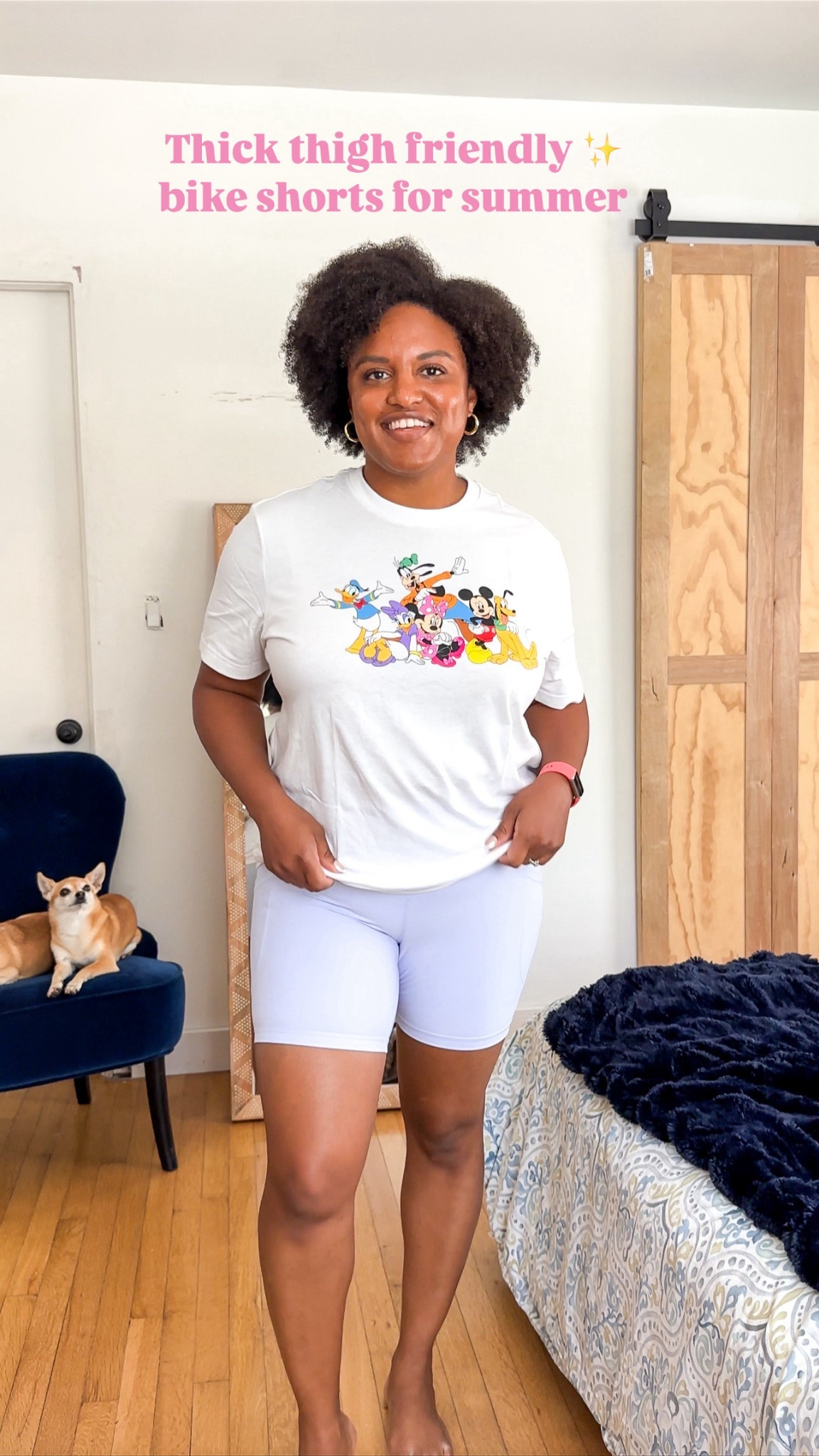 Midsize bike shorts | wearing L in shorts and L in the tee

Midsize disney outfit 
Disney world graphic tee
Anti chafing shorts

#LTKMidsize #LTKTravel #LTKFindsUnder50