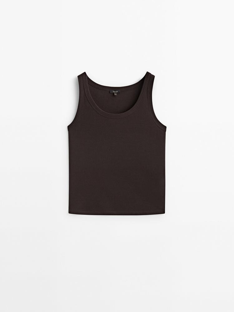 Cotton tank top | Massimo Dutti US