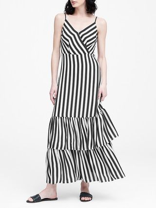Stripe Tiered Maxi Dress | Banana Republic US