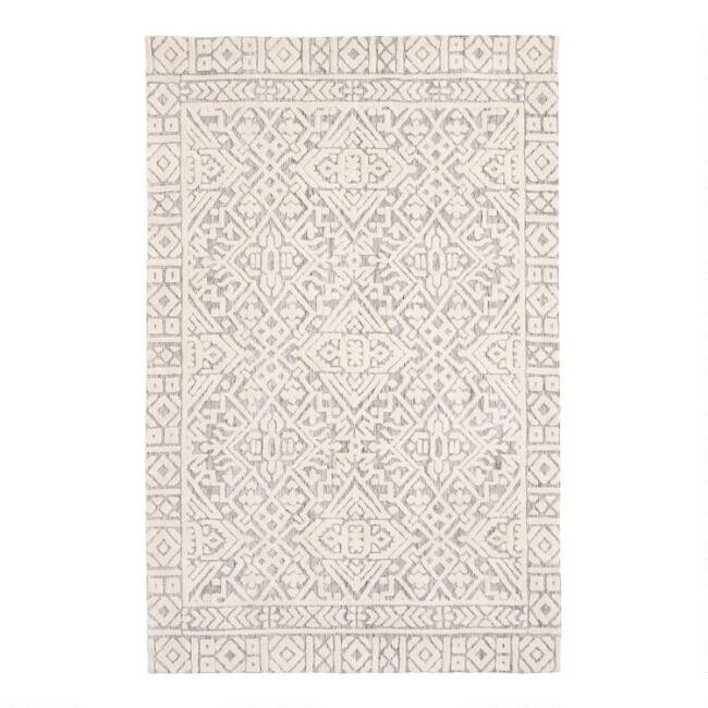 Gray and Ivory Persian Style Charlton Area Rug | World Market
