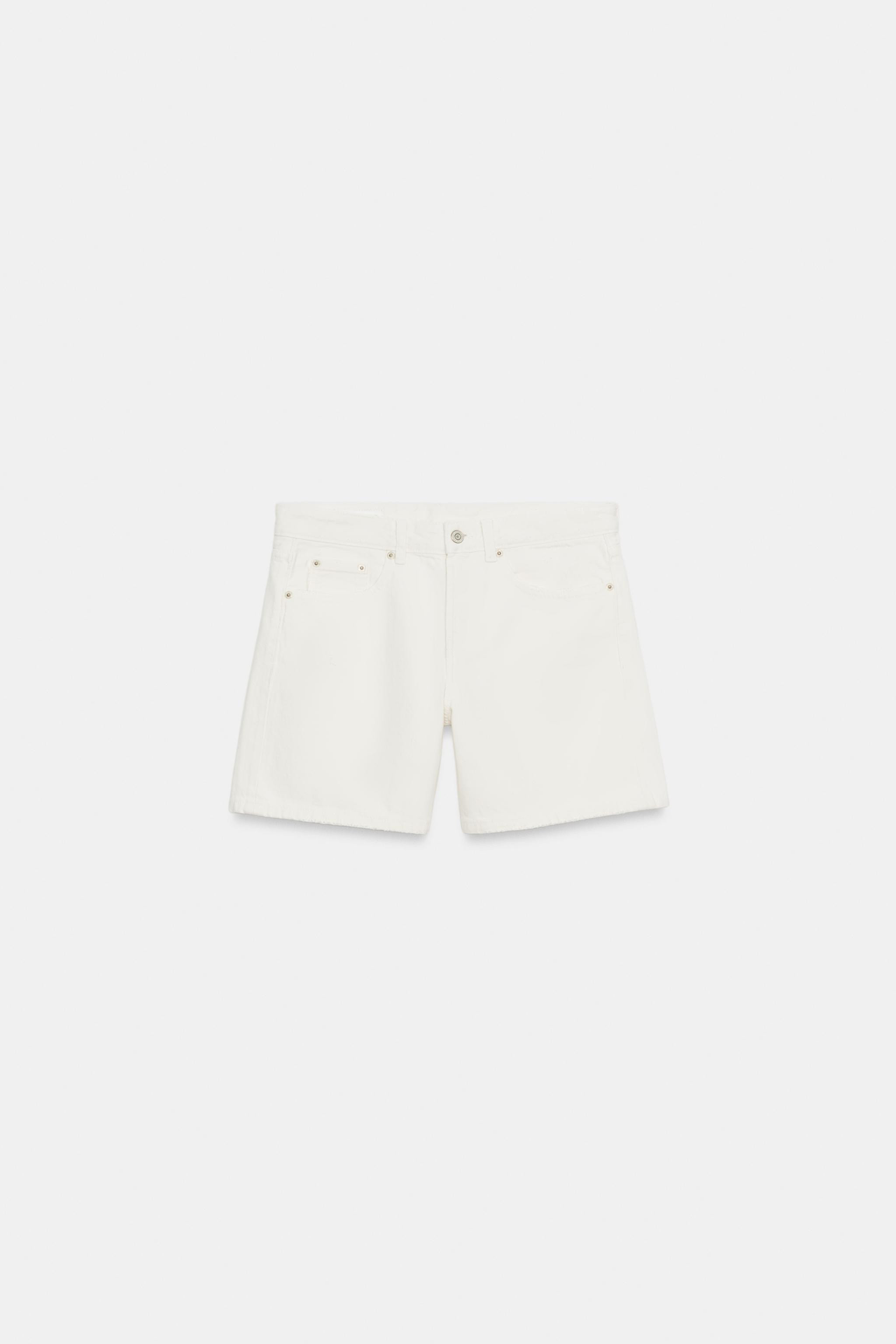REGULAR FIT MID-RISE DENIM SHORTS | Zara US