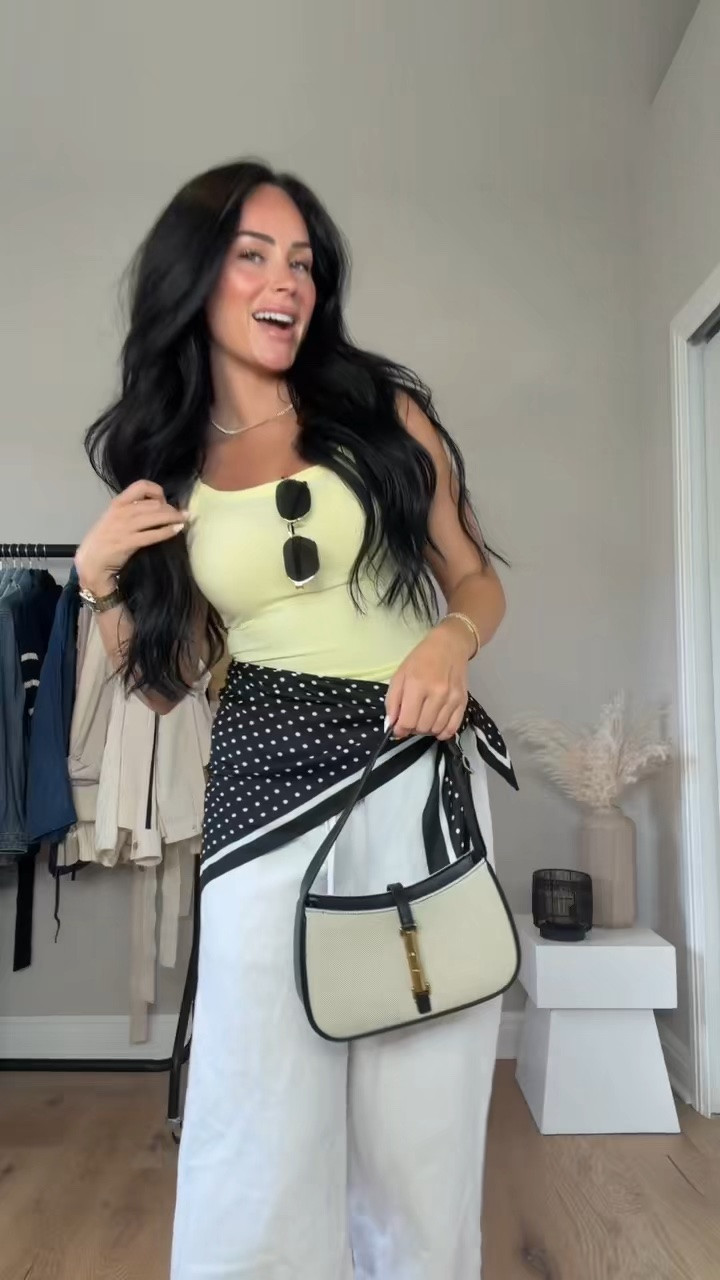 Summer ootd 💛 love these closet staples!! I will have my outfit + sizing details on my LTK (outfit inspo section) 

My sizing 5’7, 145lbs, 32dd
I’m wearing a size small tank, size medium pants 

@Aritzia

#LTKootd #LTKgrwm #LTKU