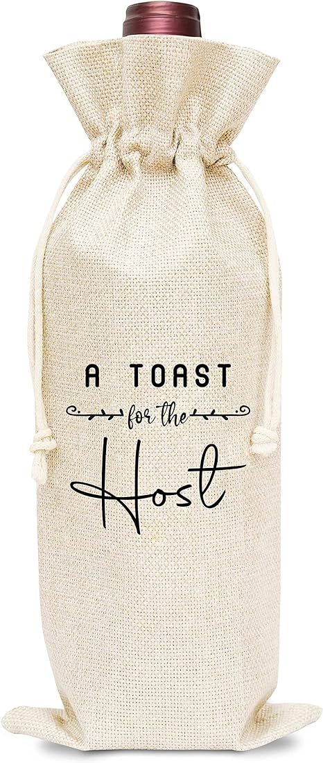 A Toast For The Host Wine Bag (1 Pack)- Gift for Bridal Shower Housewarming Party, Baby Shower Ho... | Amazon (US)