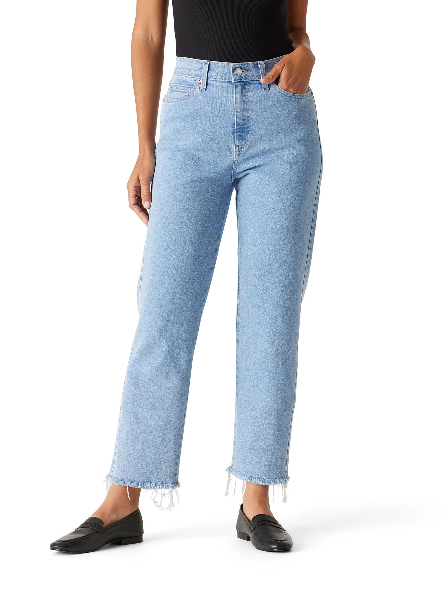 Levi Strauss Signature Women's and Women's Plus High Rise Straight Jean, Sizes 2-28 | Walmart (US)