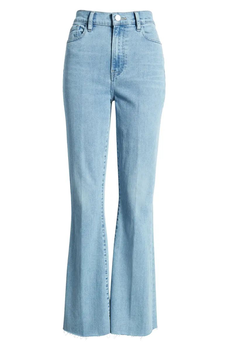 FRAME Le Easy Flare Raw Hem Jeans | Nordstrom | Nordstrom