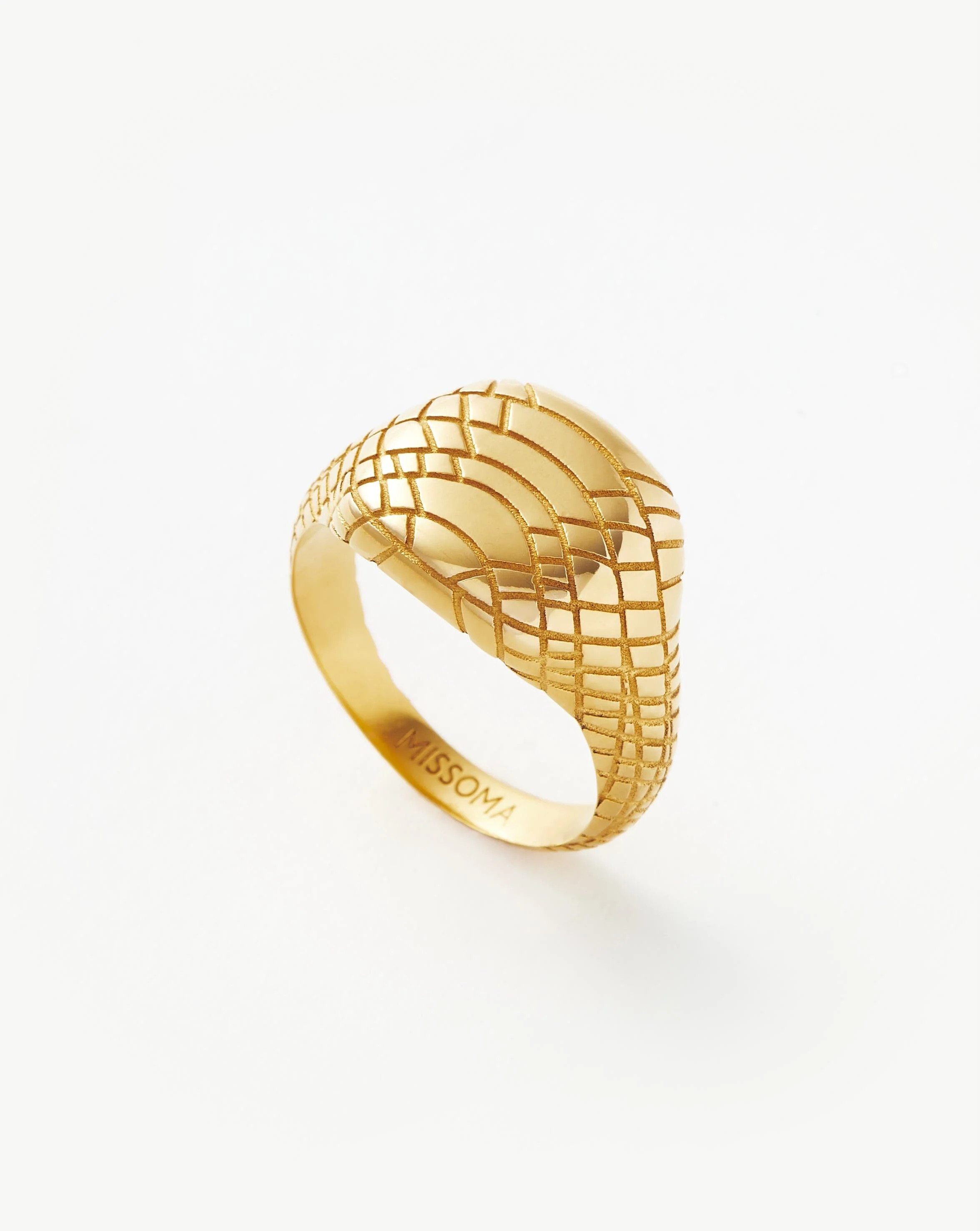 Serpent Textured Signet Ring | 18ct Gold Plated | Missoma