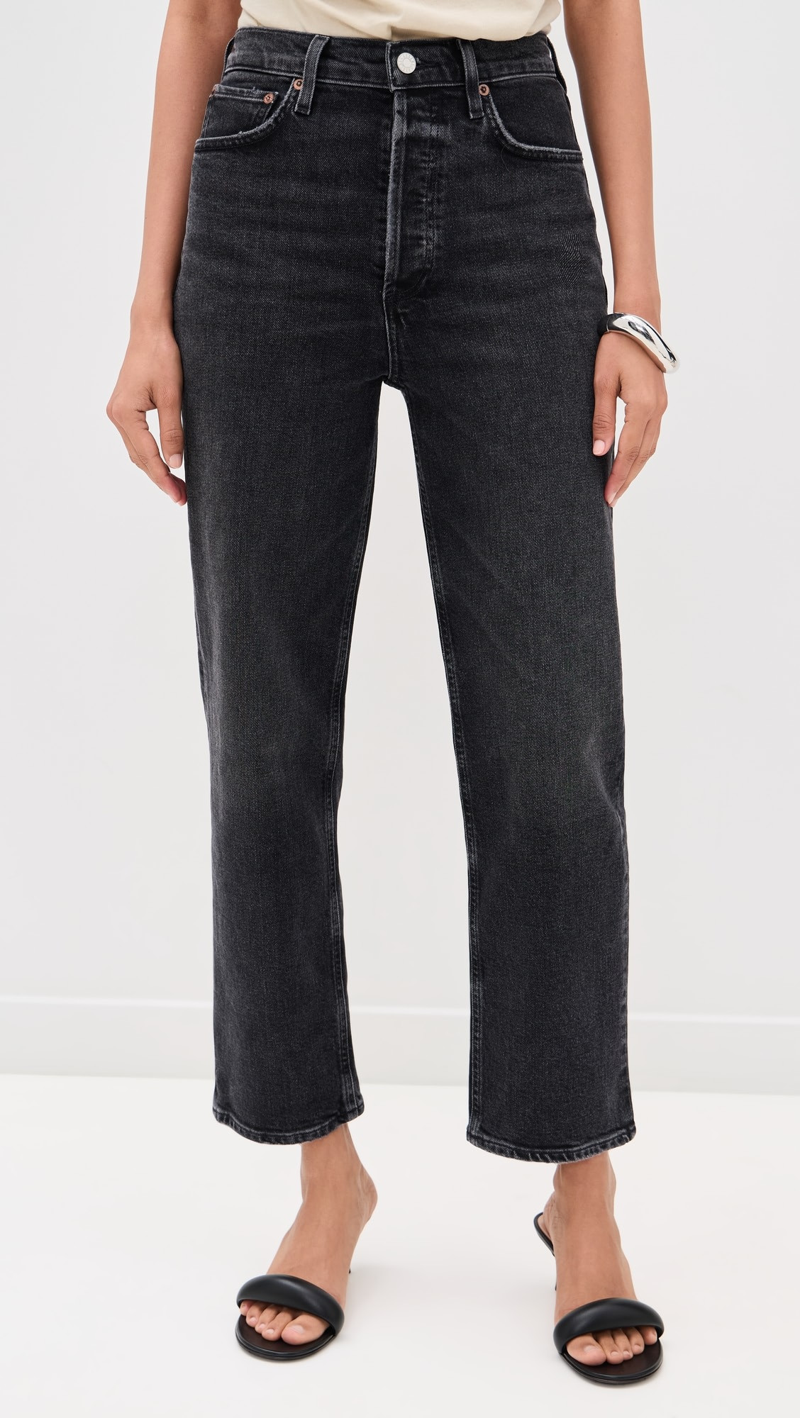AGOLDE 90s Pinch Waist Crop High Rise Straight Jeans 27.5" | Shopbop | Shopbop