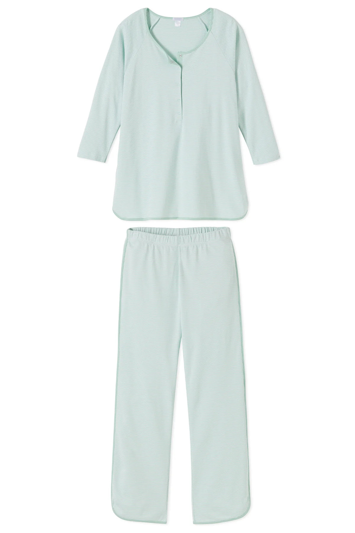 Pima Maternity Long-Long Set in Parisian Green | Lake Pajamas