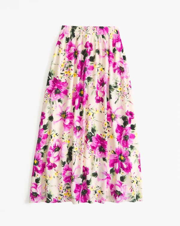 Crinkle Textured Maxi Skirt | Abercrombie & Fitch (US)