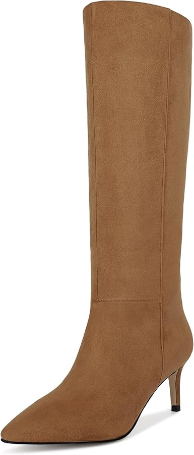 wetkiss Knee High Boots for Women, with Kitten Heel and Pointed Toe Design, Classic and Sexy | Amazon (US)