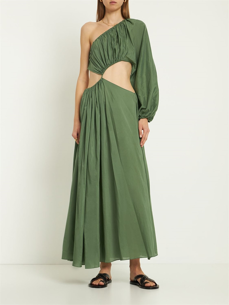 Asymmetrical single shoulder maxi dress - Matteau - Women | Luisaviaroma | Luisaviaroma